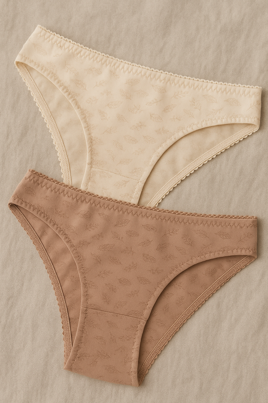 DUO PANTY SUAVE DISEÑO DE HOJAS