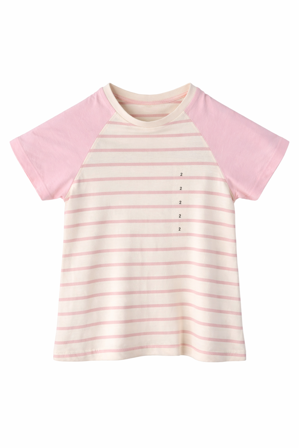 CAMISETA NIÑA MANGA CORTA LÍNEAS A RAYAS