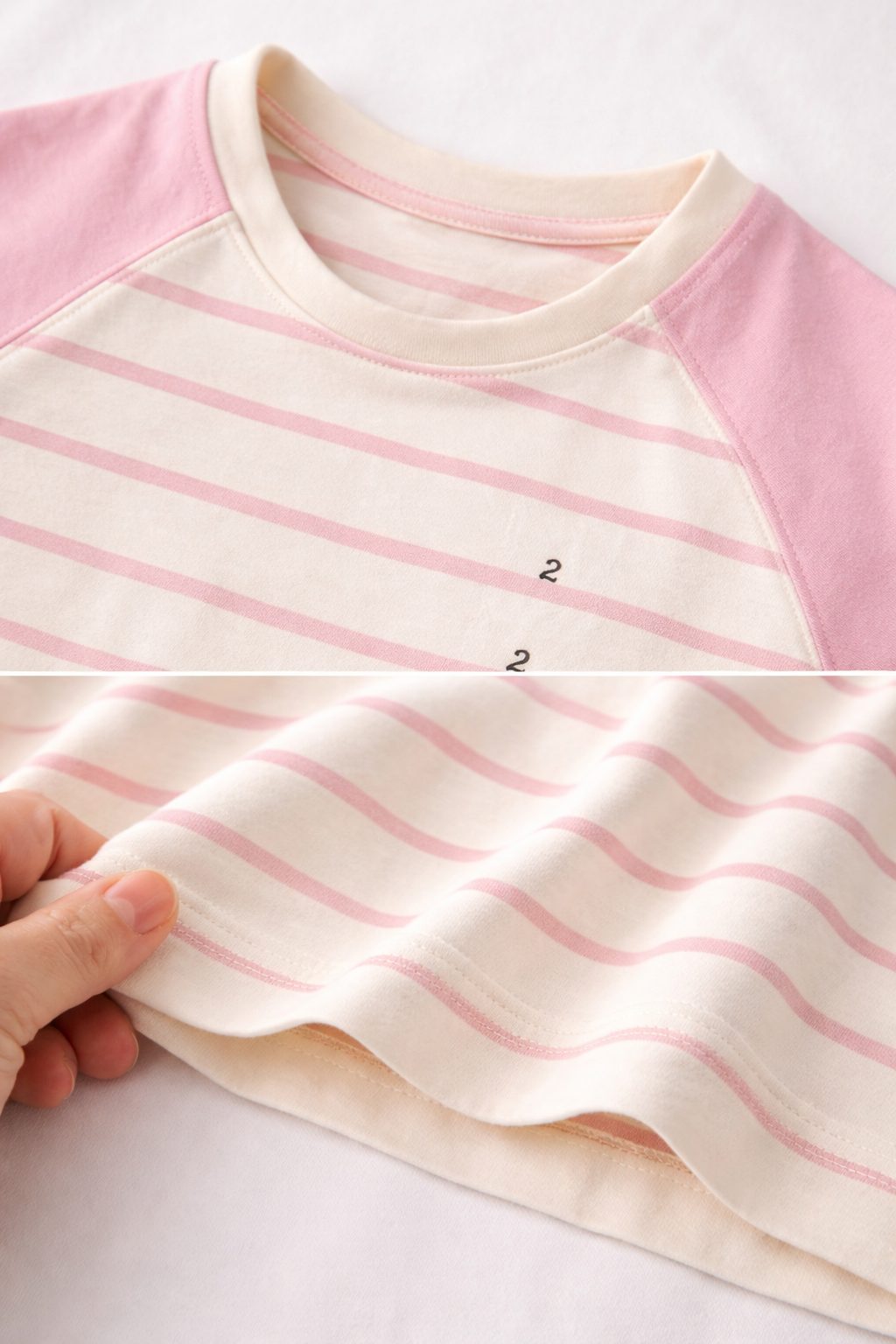 CAMISETA NIÑA MANGA CORTA LÍNEAS A RAYAS