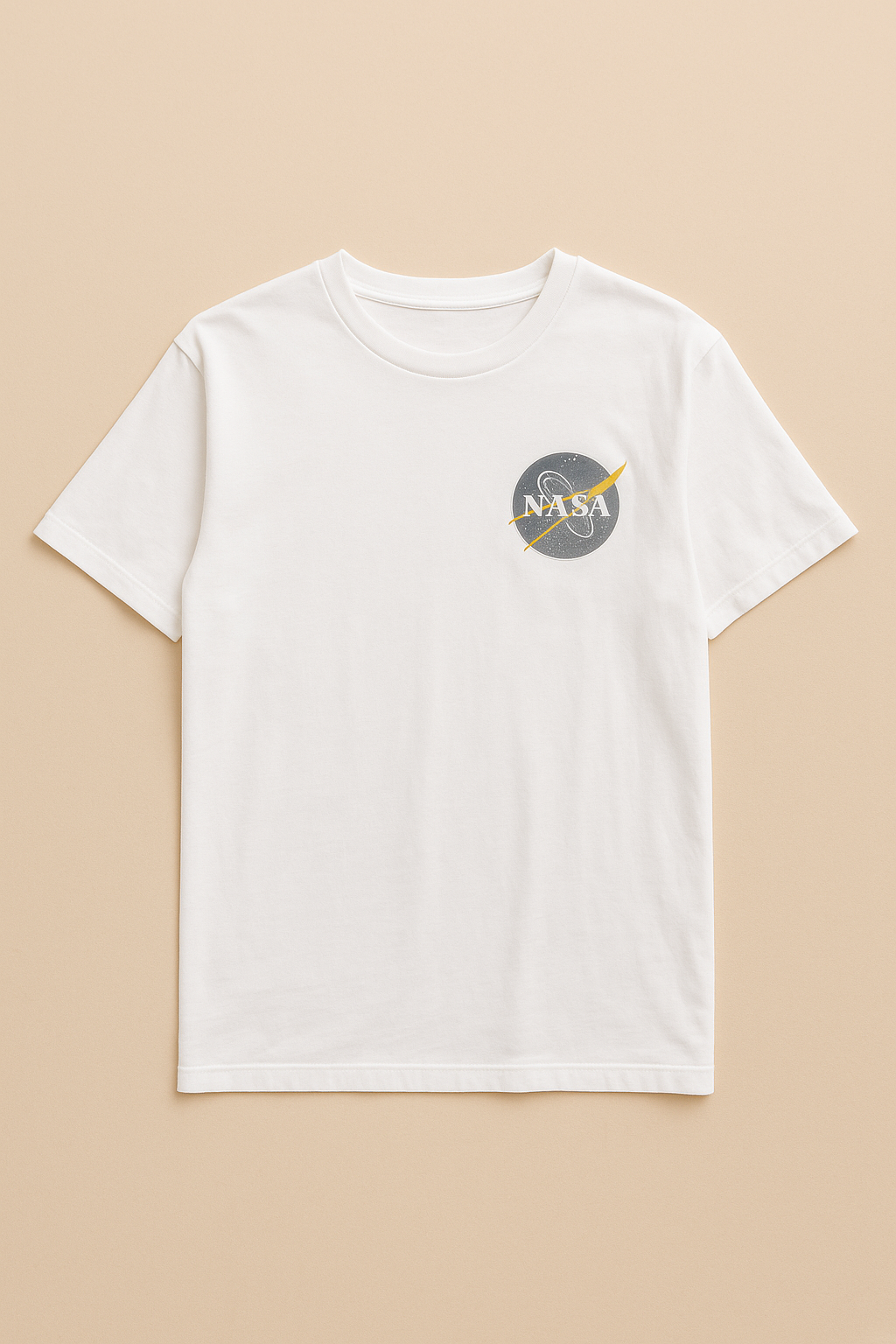 CAMISETA NASA LLANA CON LOGO BORDADO MUJER