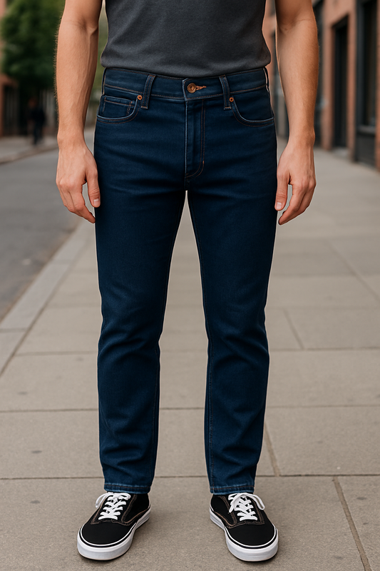 PANTALON JEAN HOMBRE AZUL OSCURO CORTE RECTO