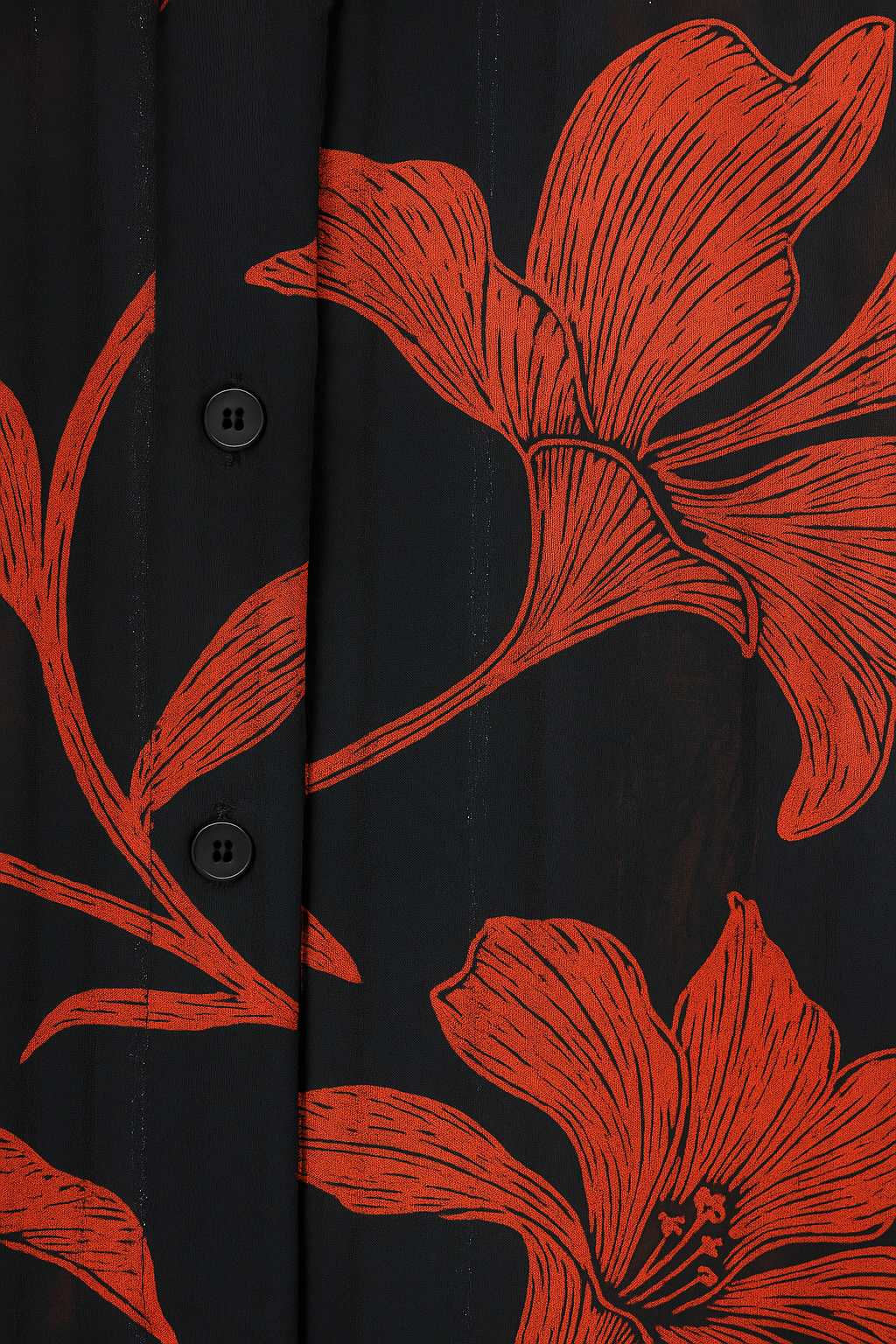 BLUSA DAMA MANGA LARGA TRANSPARENTE ESTAMPADO FLORAL