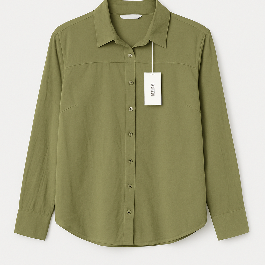 BLUSA DE CUELLO MANGA LARGA CORTE CAIDO