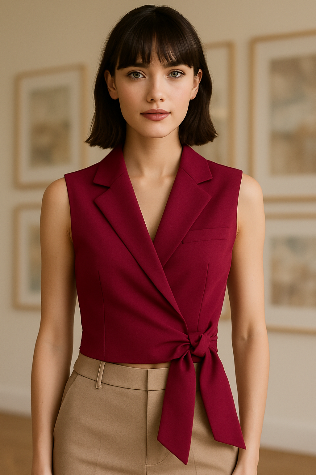 CHALECO DAMA UVA FORMAL