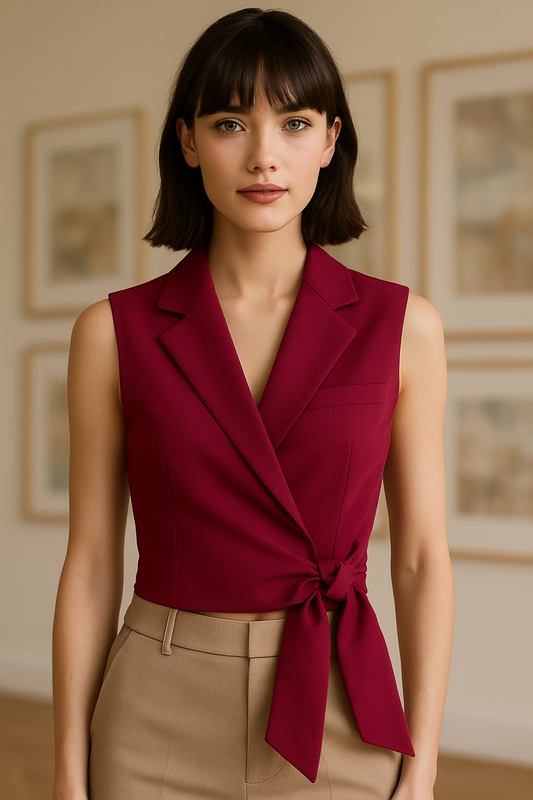 CHALECO DAMA UVA FORMAL