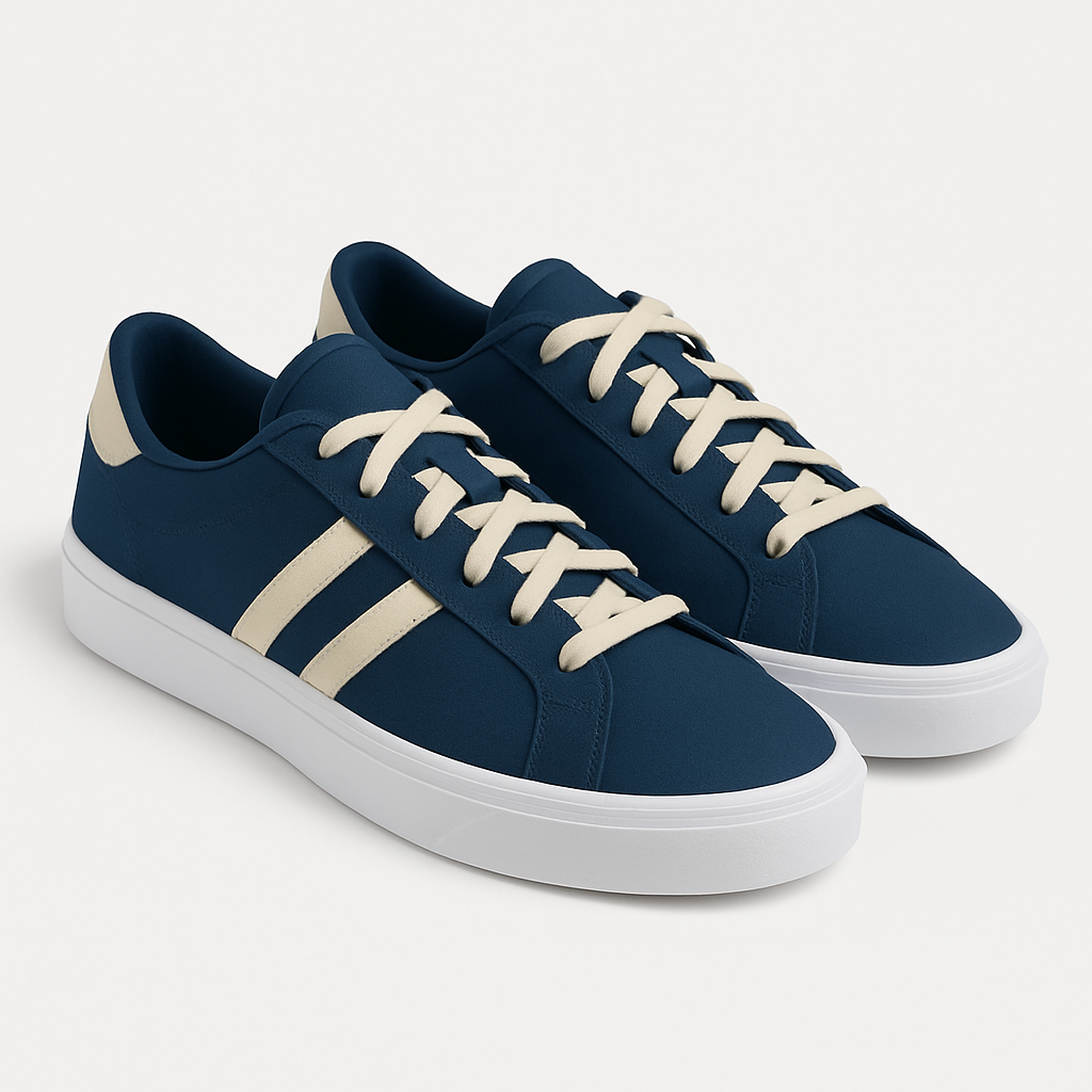 ZAPATO GASELLE AZUL DE DOS LINEAS SIN LOGO
