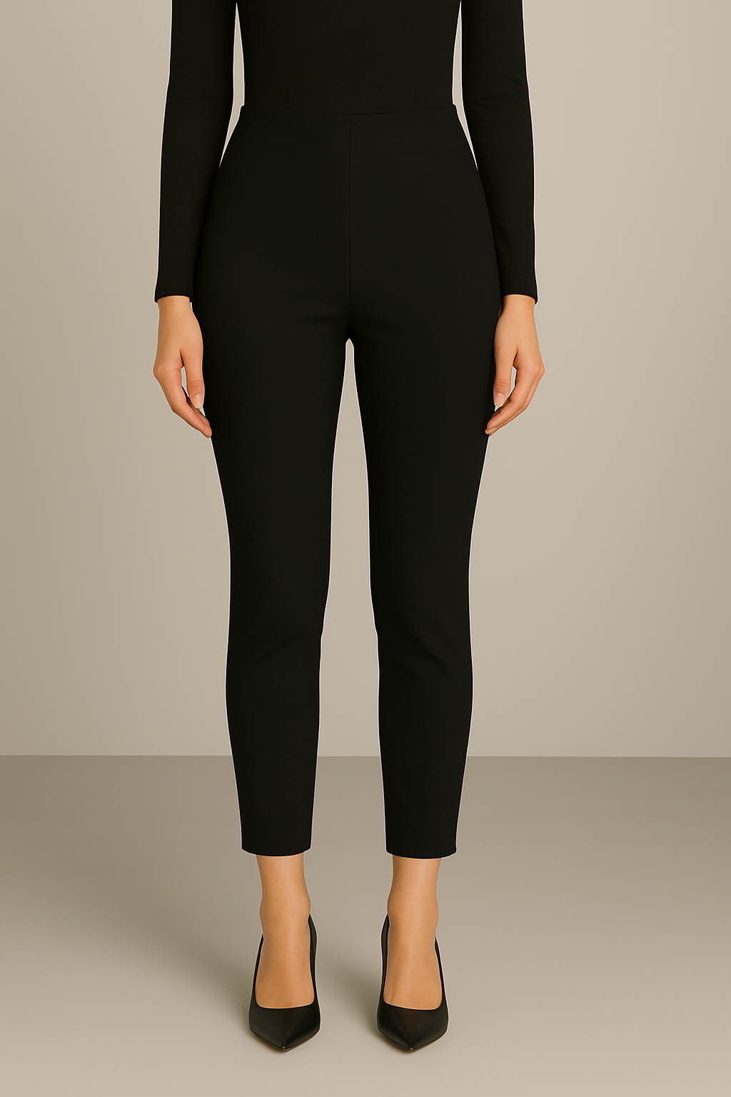 PANTALON DAMA SEMIFORMAL LICRADO PINZAS ABERTURA TOBILLO
