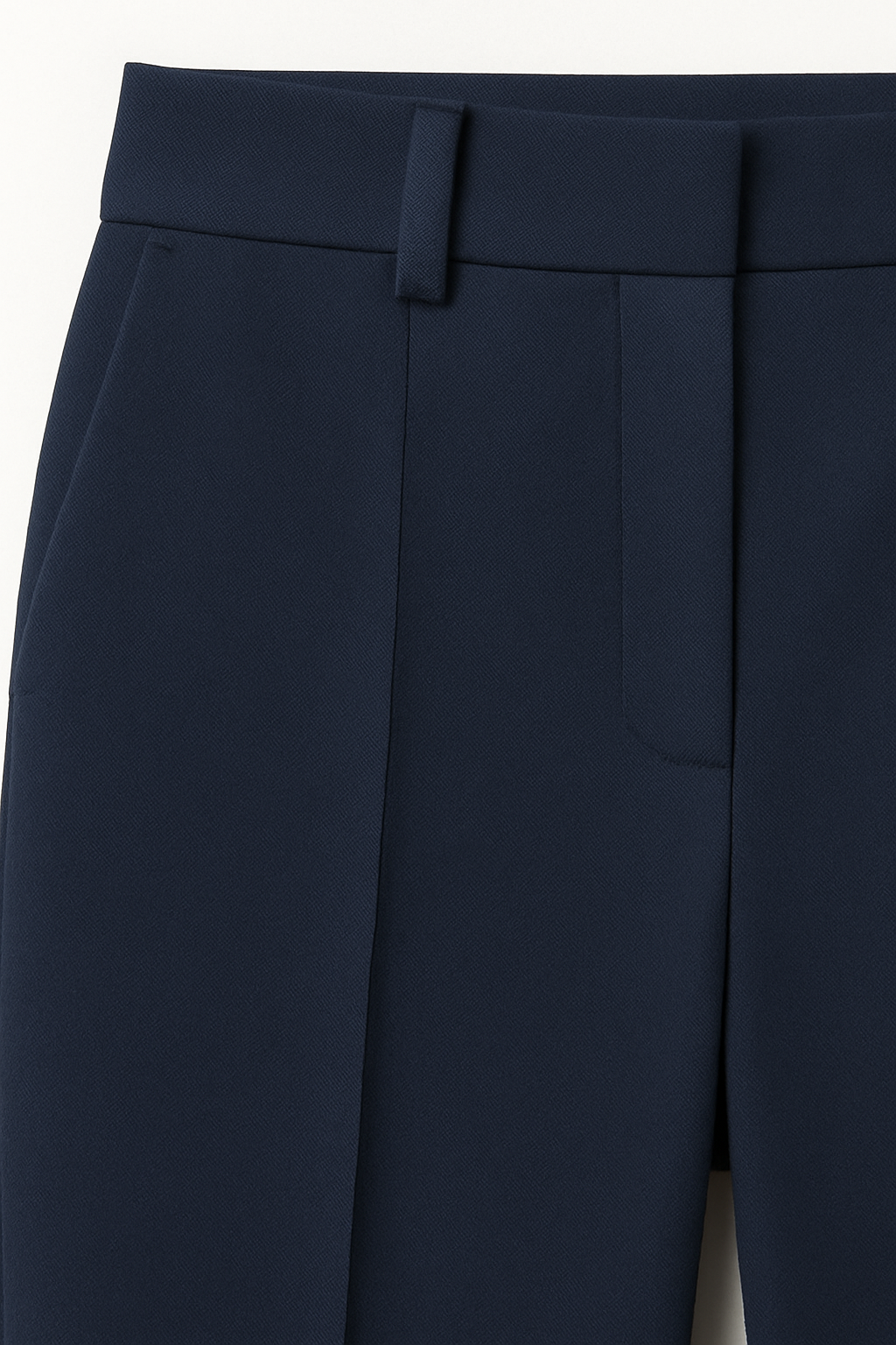 PANTALON DE DAMA FORMAL AZUL MARIN BASTA RECTA BOLSILLOS LATERALES Y TRASEROS