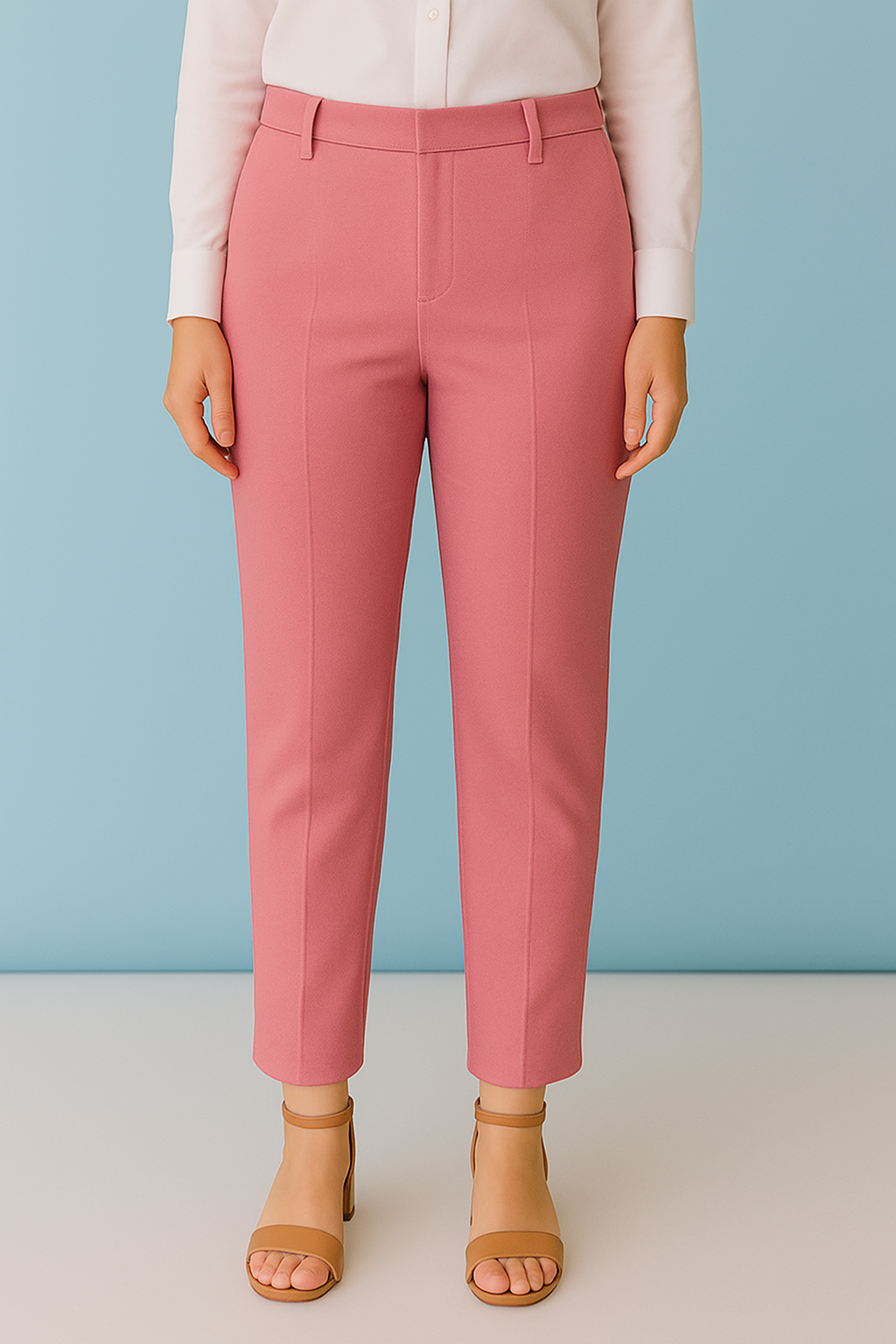 PANTALON DE DAMA FORMAL CON ABERTURA DE TOBILLO BOLSILLOS LATERALES Y TRASEROS