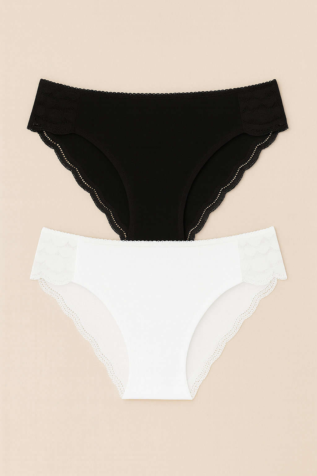 DUO PANTY CLÁSICO CON ENCAJE LATERAL