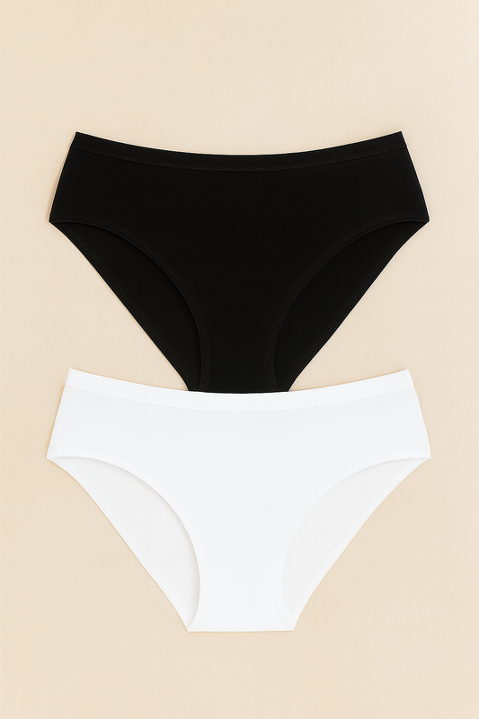 DUO PANTY CLÁSICO ALTO CON DETALLE ENCAJE
