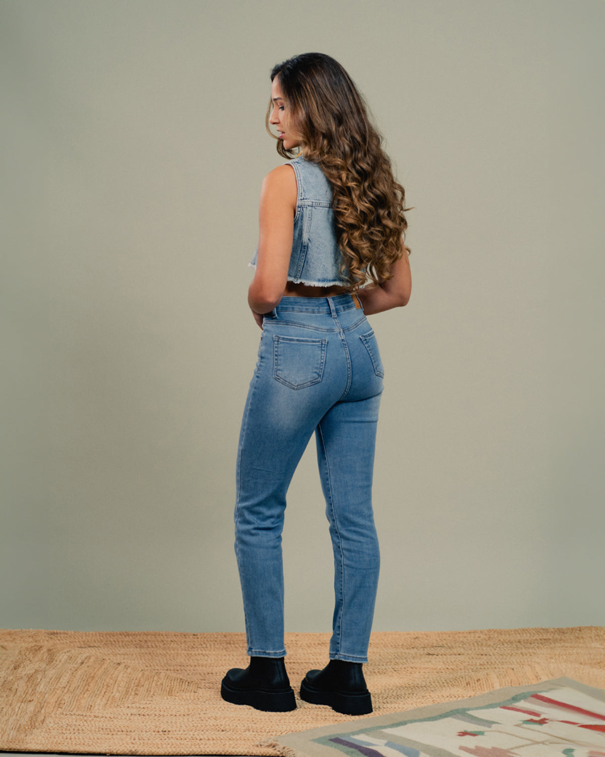 JEAN MOMFIT URBAN DAMA AZUL CLARO
