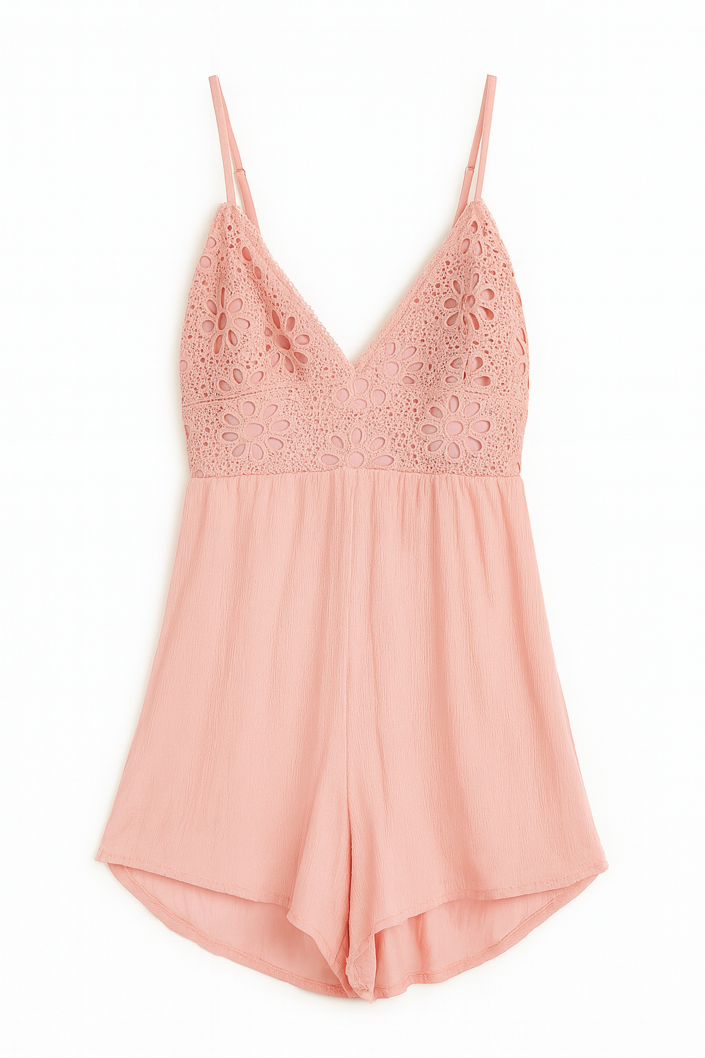 ENTERIZO PLAYERO PALO ROSA SIN MANGAS TIRANTES ENCAJE