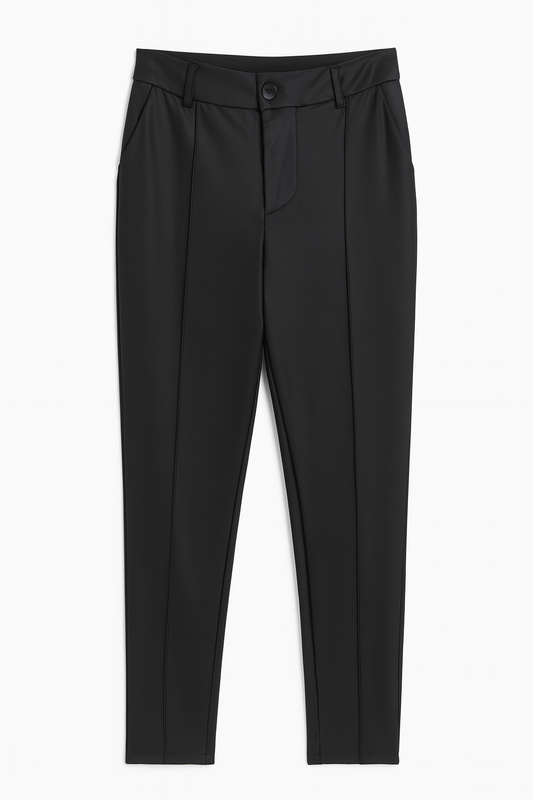 PANTALON TUBO DAMA CUERINA NEGRO