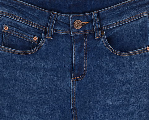 PANTALÓN JEAN NIÑA CORTE RECTO AZUL OSCURO