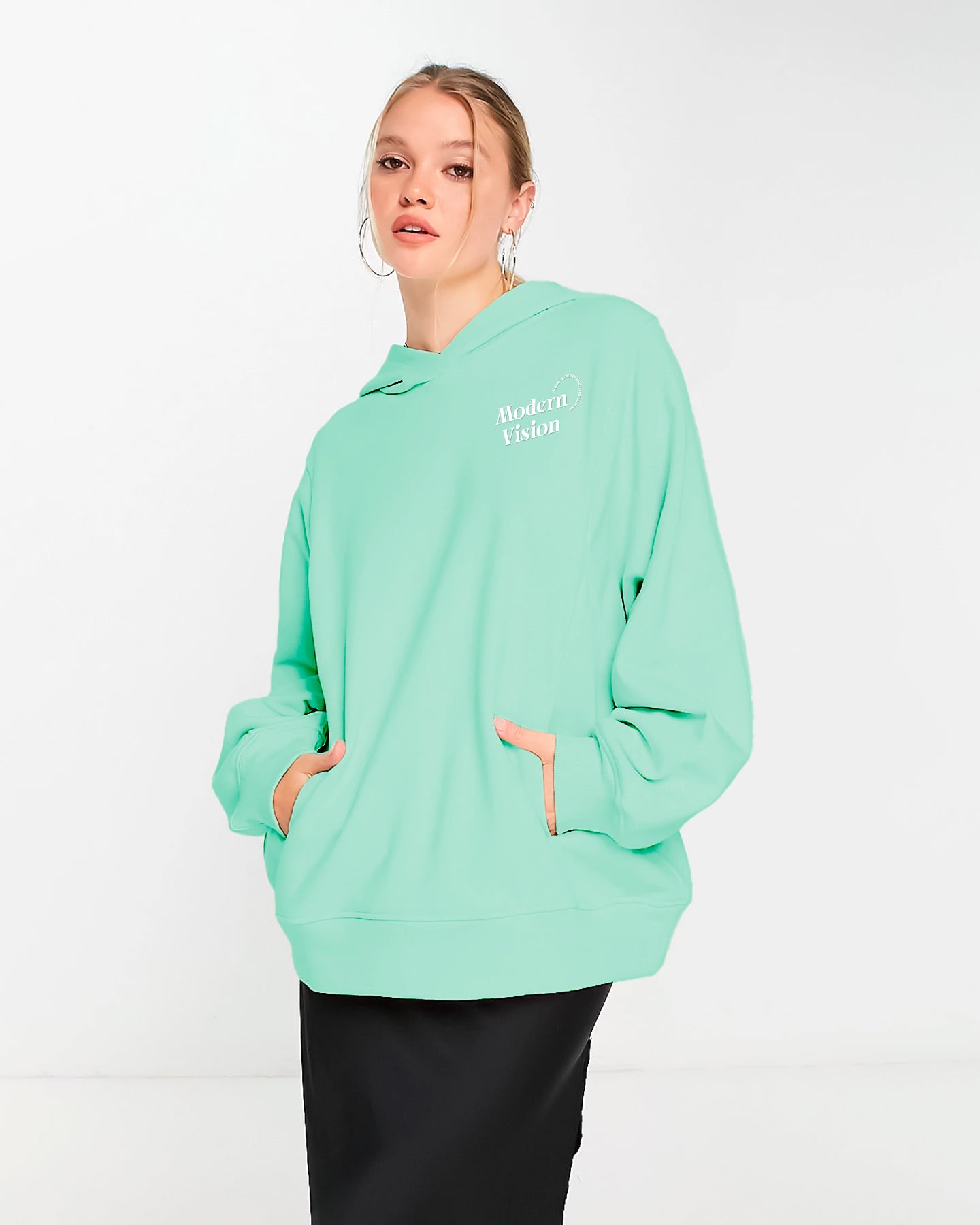 HOODIE VERDE AGUA MODERN VISION