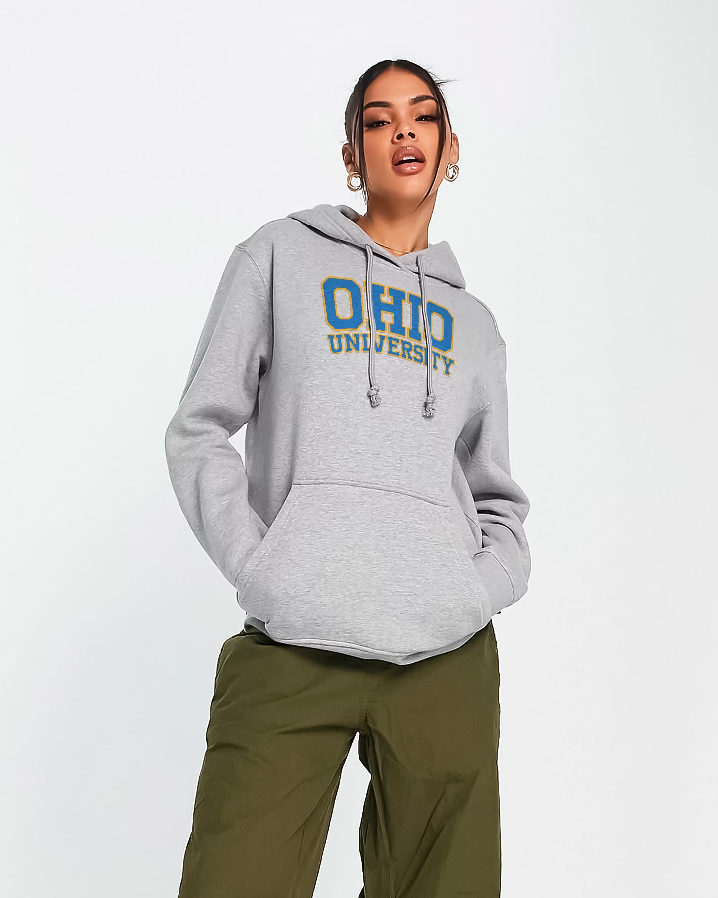 HOODIE GRIS OHIO UNIVERSITY