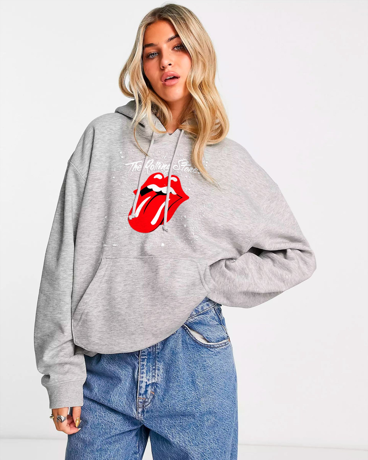 HOODIE GRIS ROLLING STONES