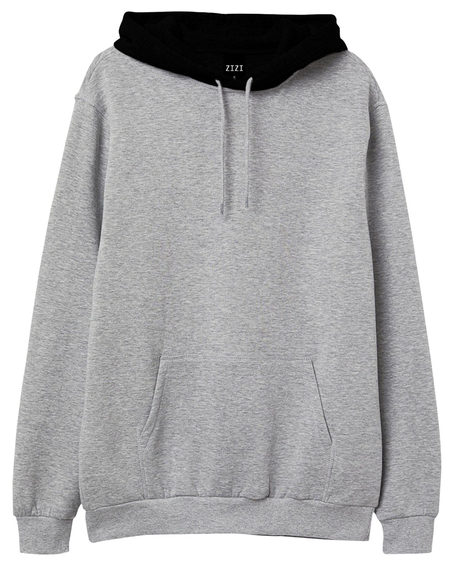 HOODIE GRIS CAPUCHA NEGRA