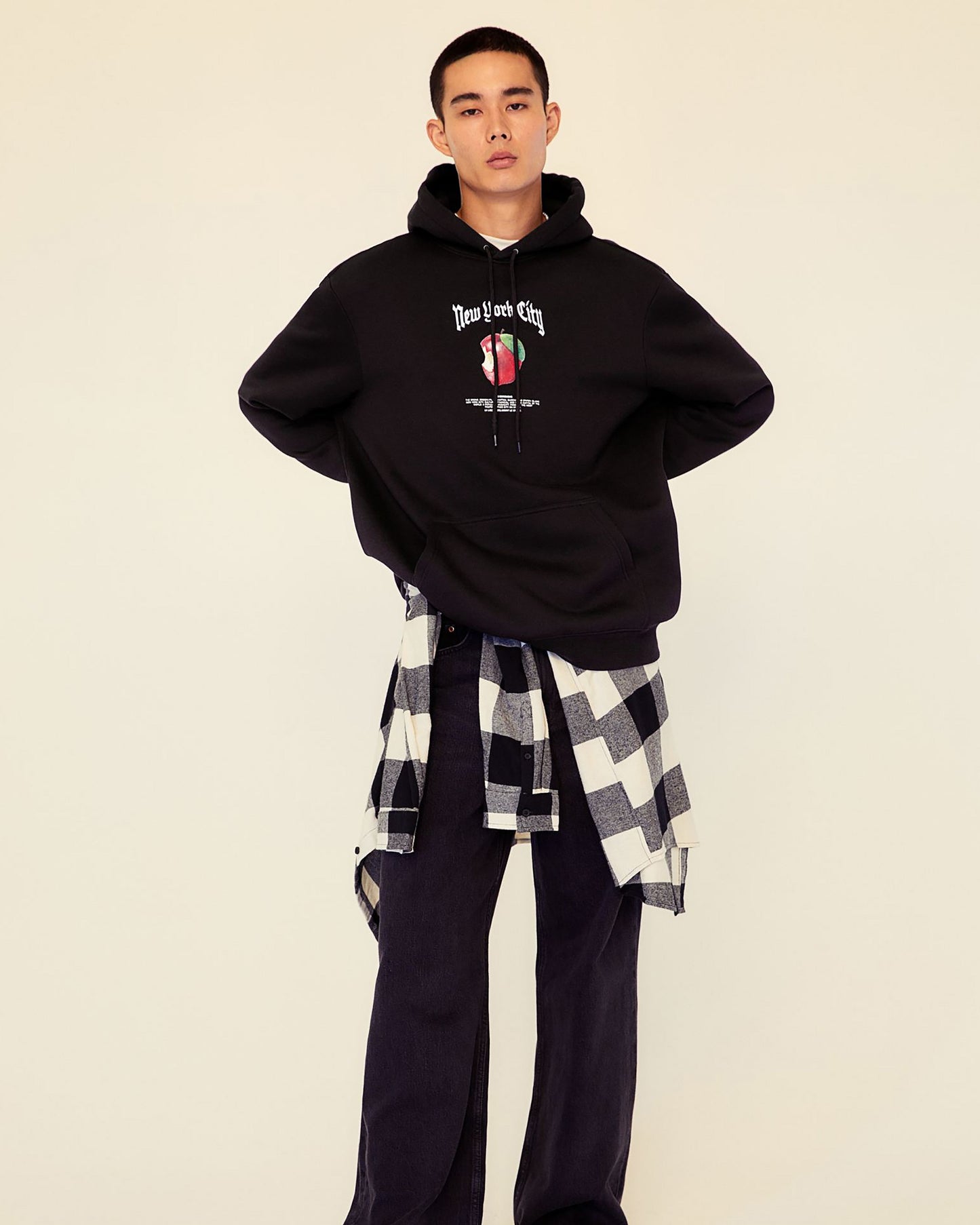 HOODIE NEGRO NEW YORK CITY
