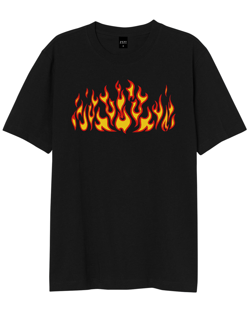 CAMISETA NEGRA FLAME