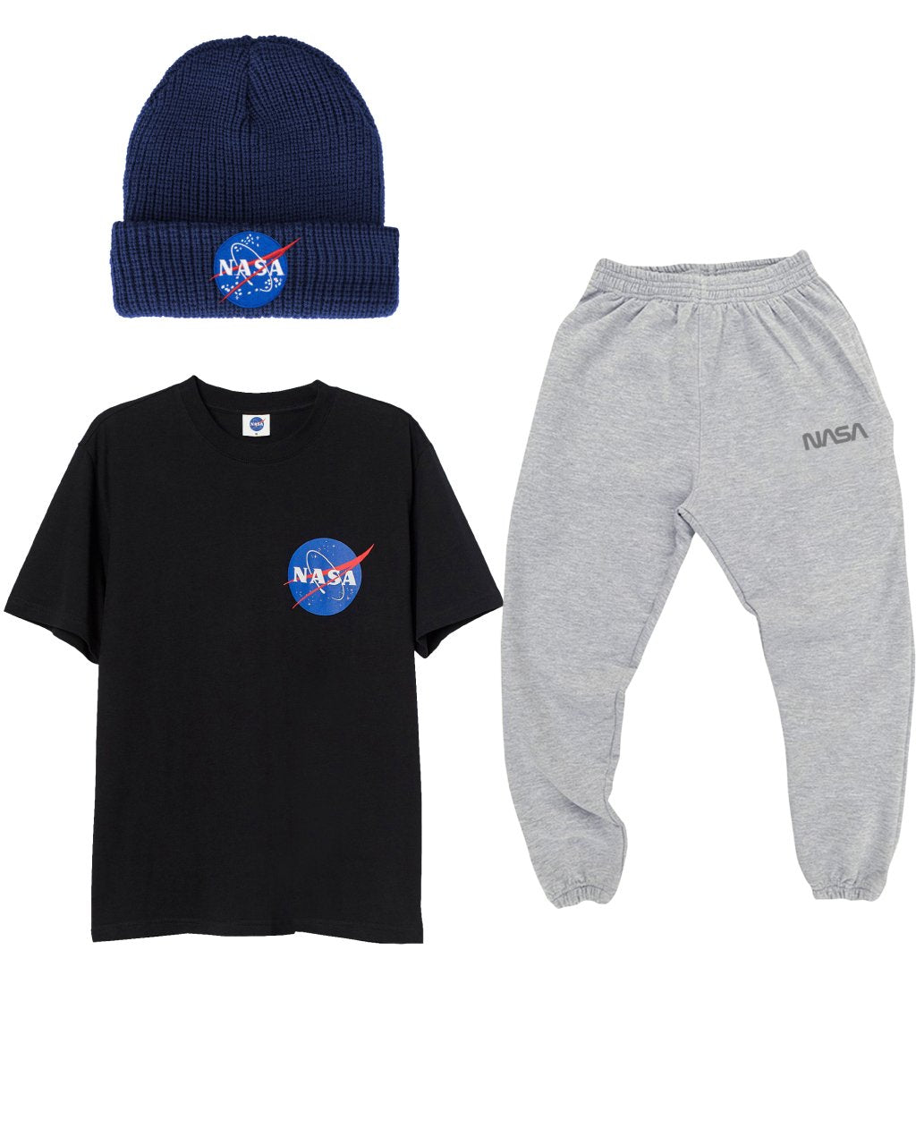 CONJUNTO POWER (CAMISETA + JOGGER + GORRO AZUL)