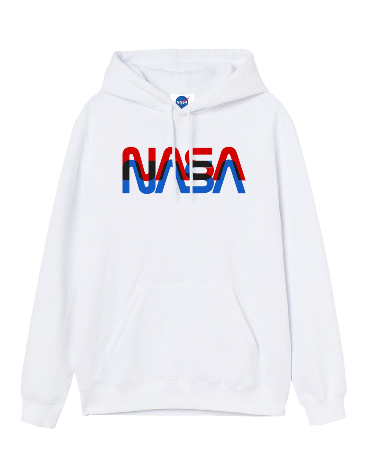 HOODIE NASA BLANCO LOGO BICOLOR