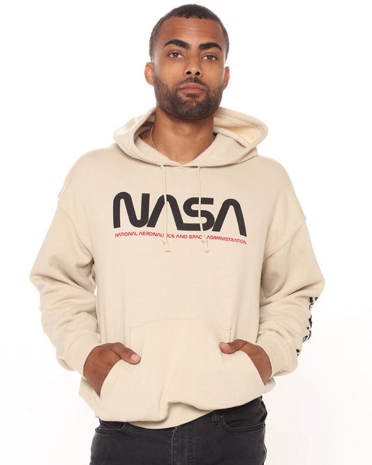 HOODIE NASA CREMA BANDERA