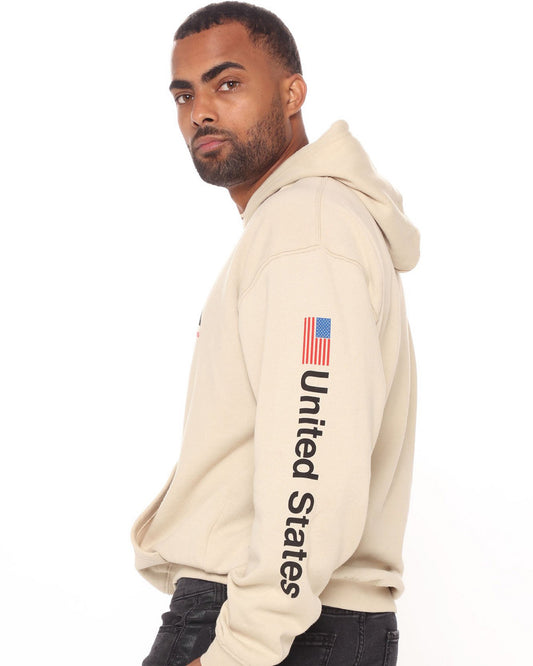 HOODIE NASA CREMA BANDERA