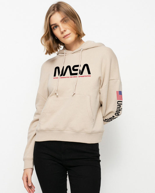 HOODIE NASA CREMA BANDERA