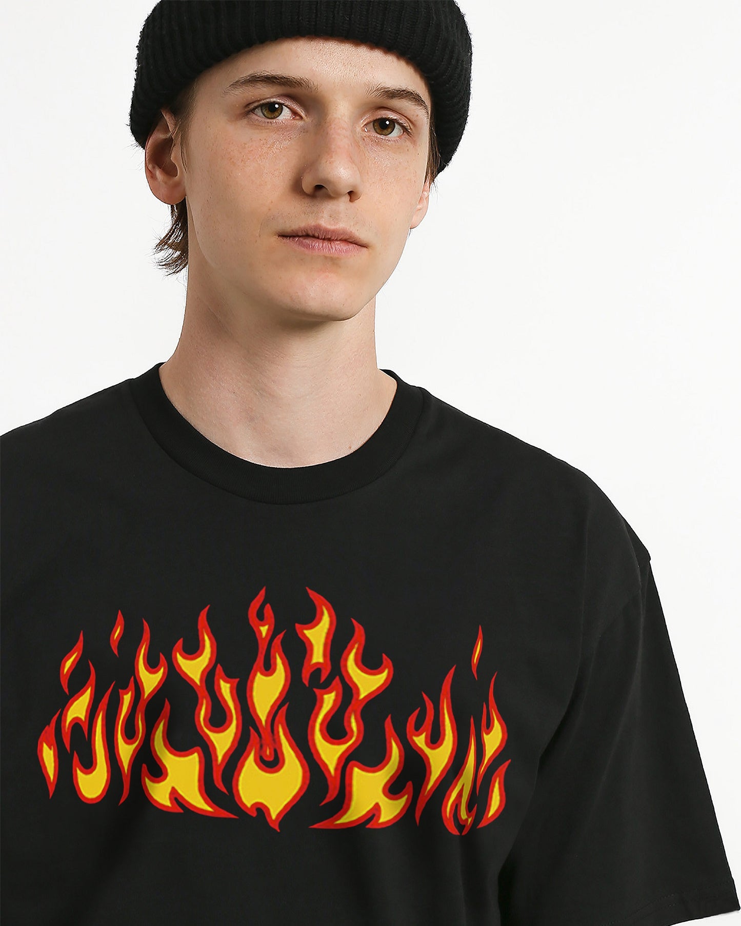 CAMISETA NEGRA FLAME