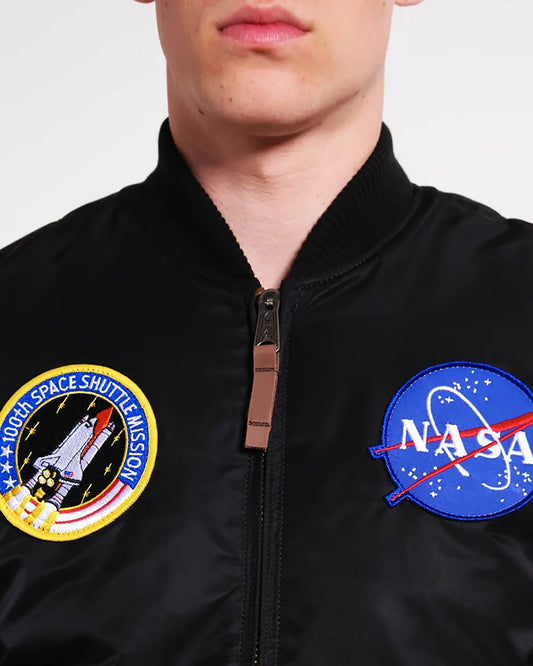 BOMBER JACKET NASA NEGRA