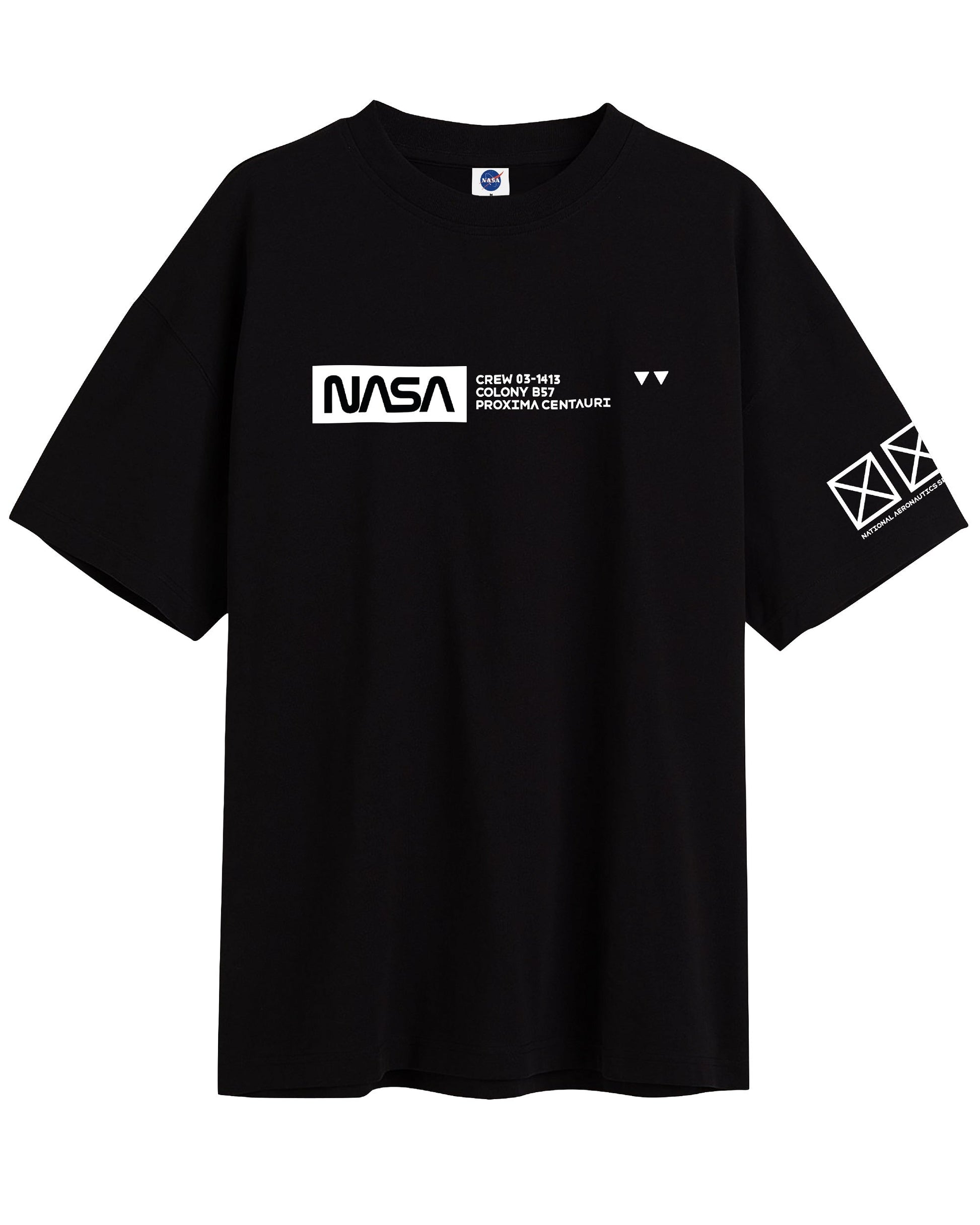 CAMISETA NASA NEGRA OVERSIZE – ZIZI