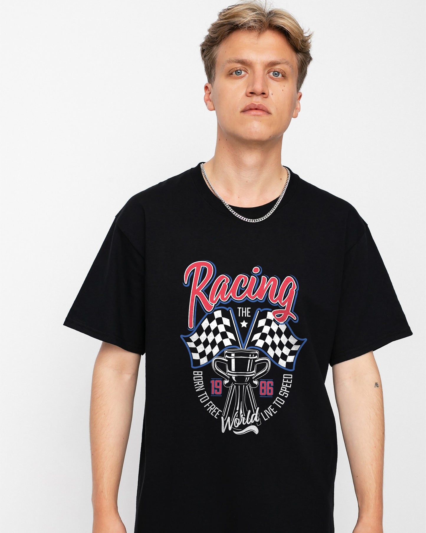 CAMISETA NEGRA RACING