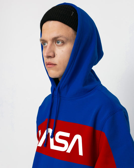 HOODIE NASA AZUL CON ROJO