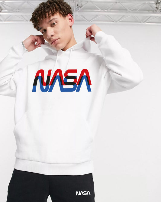 HOODIE NASA BLANCO LOGO BICOLOR