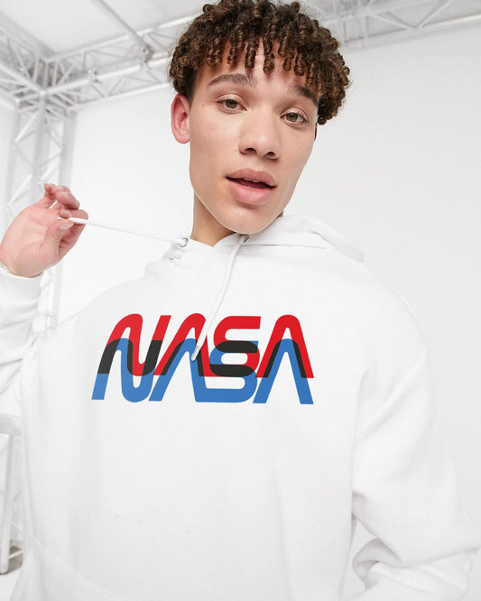 HOODIE NASA BLANCO LOGO BICOLOR