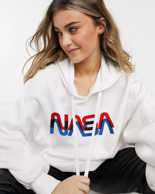 HOODIE NASA BLANCO LOGO BICOLOR