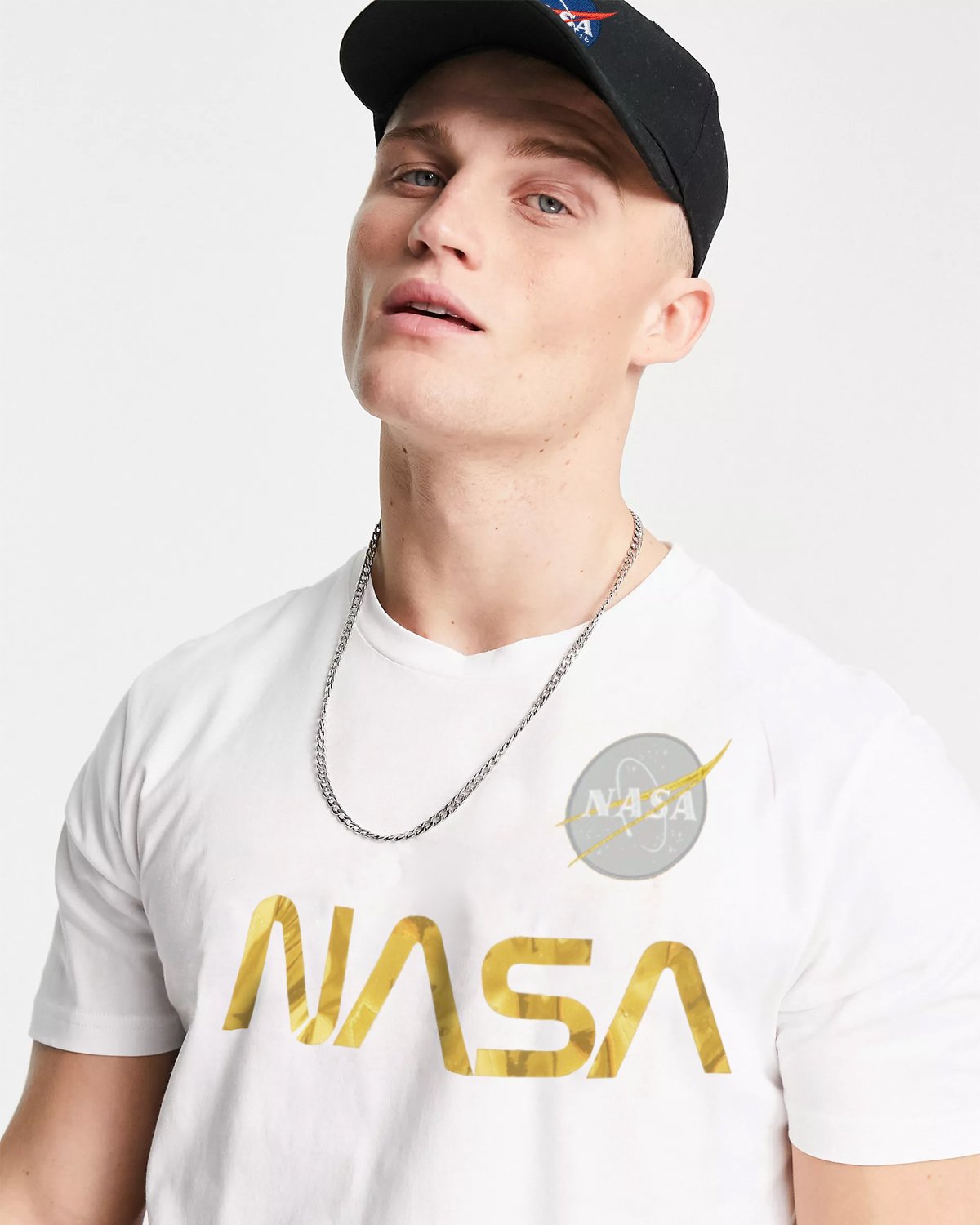 CAMISETA NASA BLANCA  GOLD