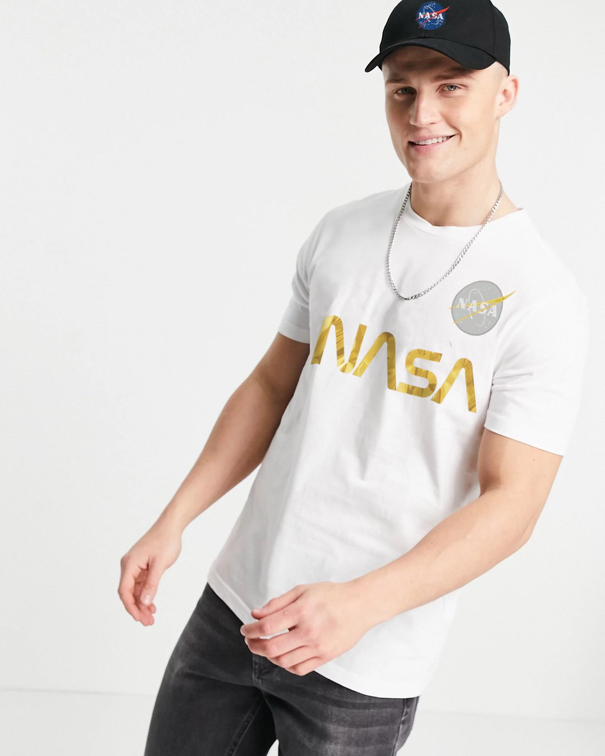 CAMISETA NASA BLANCA  GOLD