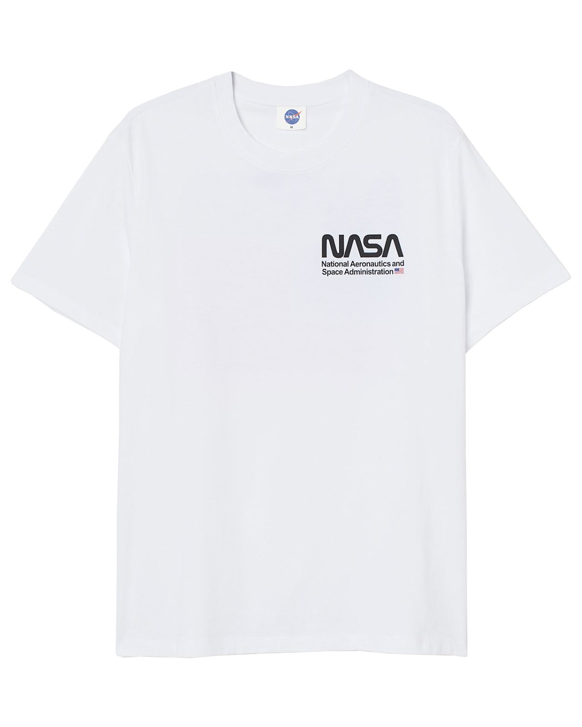 CAMISETA NASA BLANCA  BANDERA