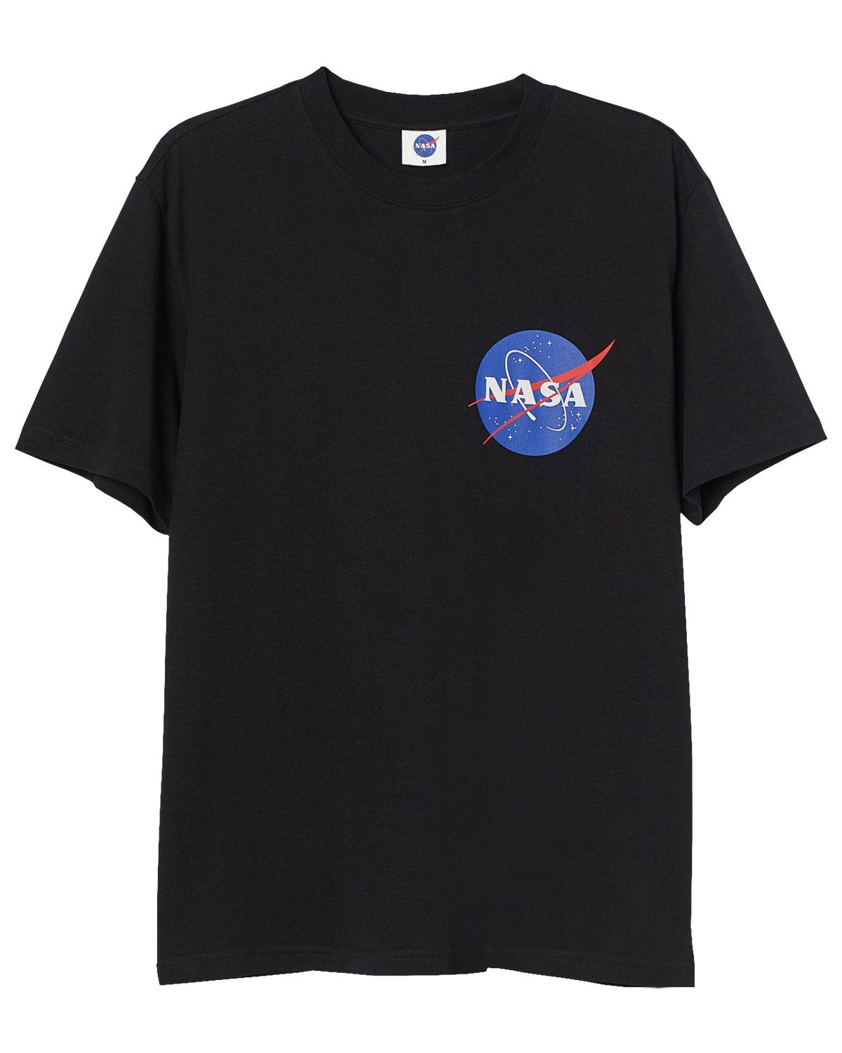 CAMISETA NEGRA NASA LOGO AZUL