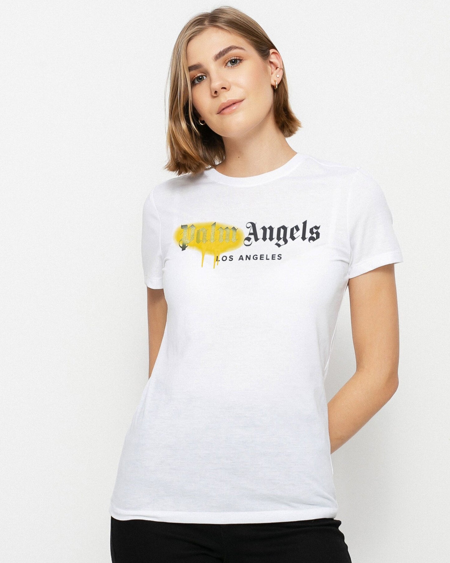 CAMISETA PALM ANGELS SPRAY AMARILLO