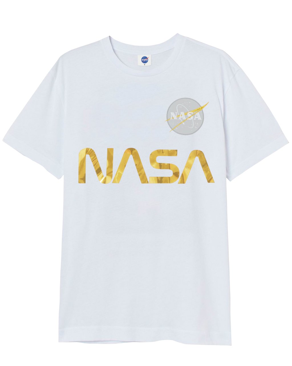 CAMISETA NASA BLANCA  GOLD