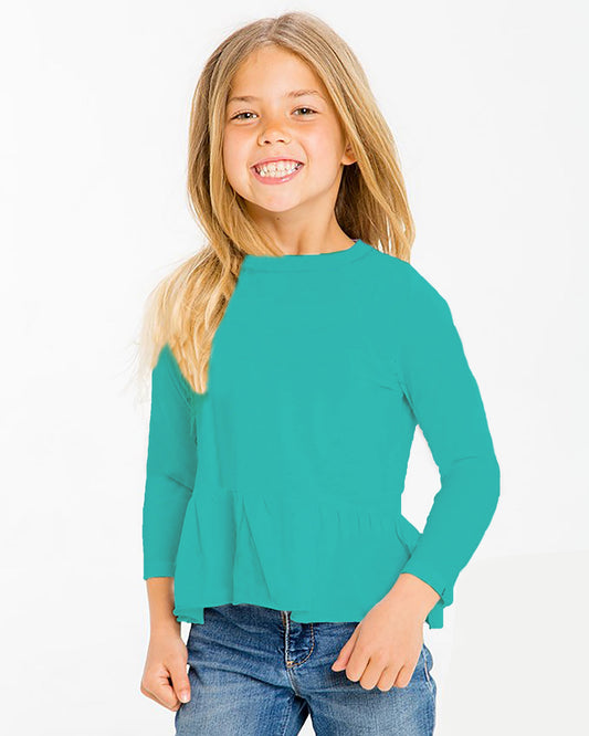 BLUSA EN CAMPANA COLOR CELESTE