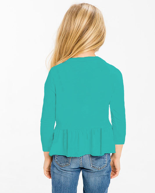 BLUSA EN CAMPANA COLOR CELESTE