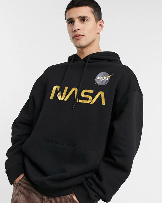 HOODIE NASA NEGRO GOLD