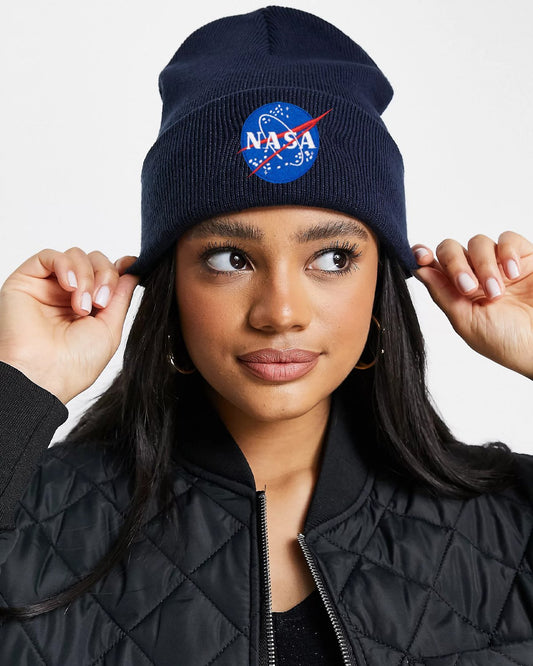 GORRO DE LANA NASA - AZUL