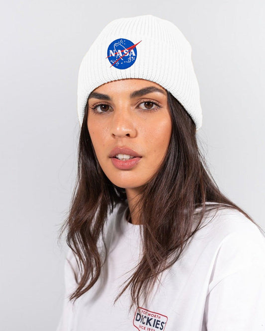 GORRO DE LANA NASA - BLANCO