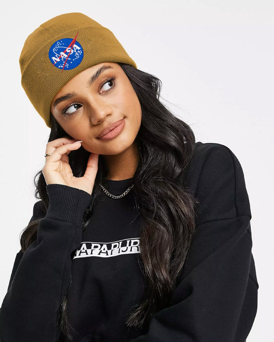 GORRO DE LANA NASA - MOSTAZA